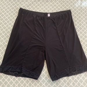 Undersummers Black Lace Trim Fusion SlipShorts 3X